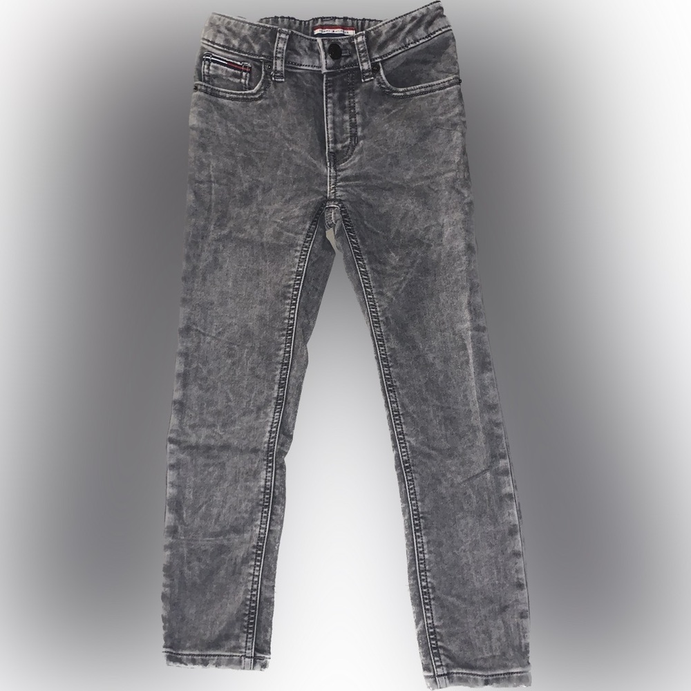 Kids Tommy Hilfiger Acid Wash Gray Jeans, size 7